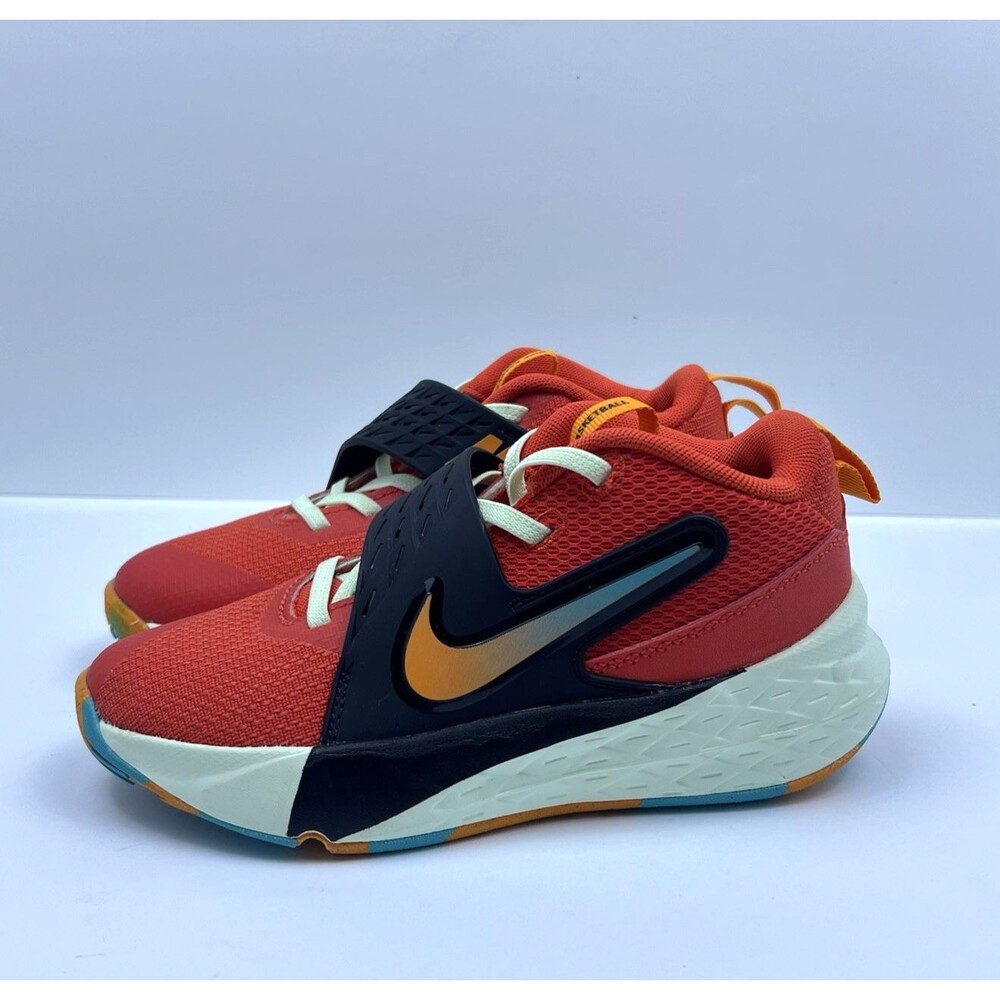 Nike Team Hustle D 12 GS Picante Red Kids Youth Basketball Shoes Size 1Y